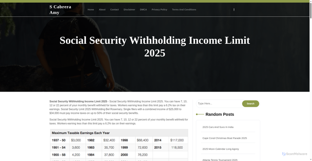 Security scan screenshot of https://scabreraamy.pages.dev/iqtif-social-security-withholding-income-limit-2025-jfgmc/