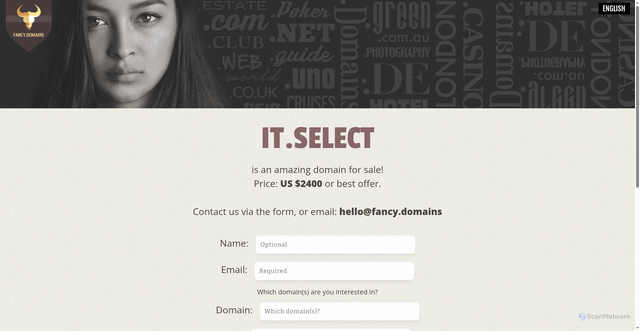 Security scan screenshot of http://it.select/