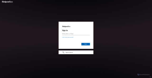 Security scan screenshot of https://hodgsonruss.cloudimanage.com
