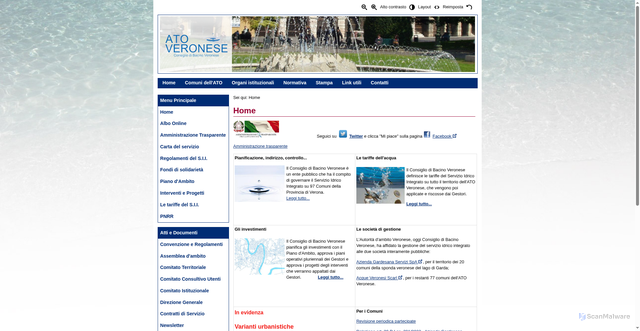 Security scan screenshot of https://www.atoveronese.it/
