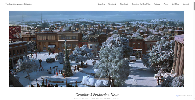 Security scan screenshot of https://www.gremlns.com/gremlins-3-production-news/