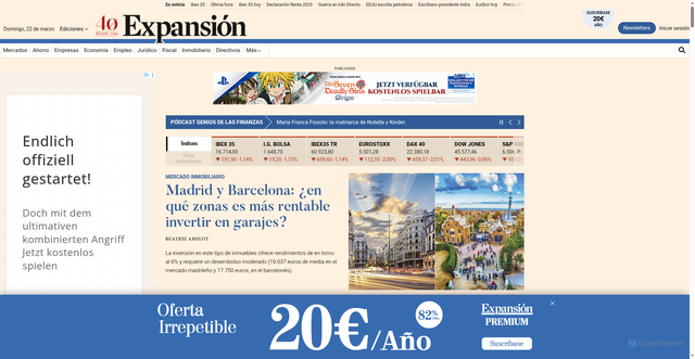 Security scan screenshot of https://www.expansion.com