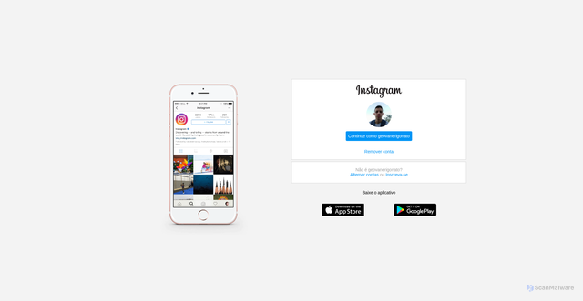 Security scan screenshot of https://www.page-instagram.vercel.app/