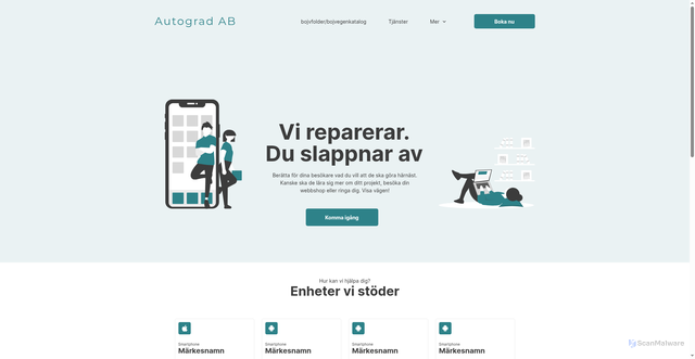 Security scan screenshot of https://autograd.se