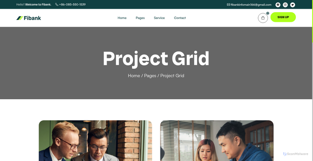 Security scan screenshot of https://creditunionfirst.com/project-grid.html