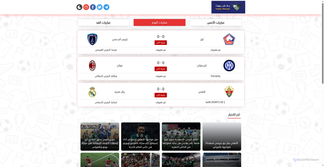 Security scan screenshot of https://www.yallashoottv.life/