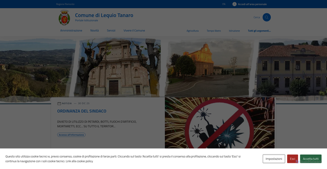 Security scan screenshot of https://comune.lequiotanaro.cn.it/