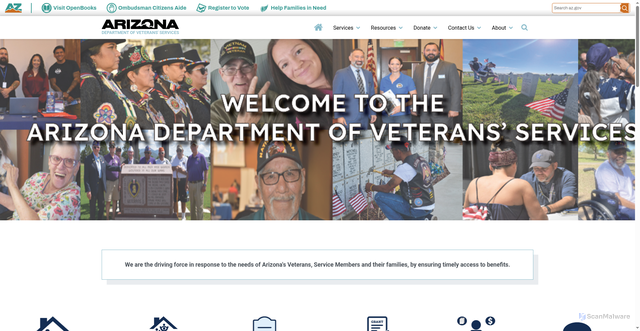 Security scan screenshot of https://dvs.az.gov/