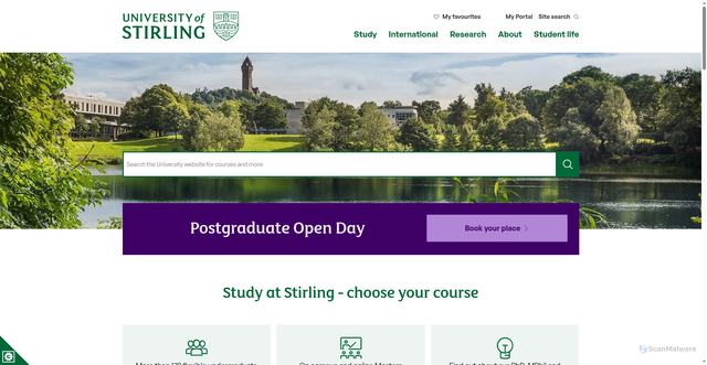 Security scan screenshot of https://stir.ac.uk
