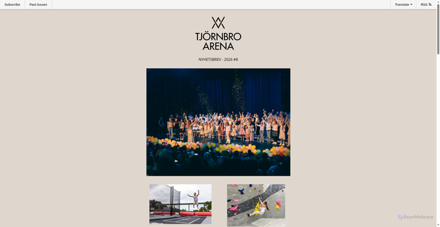 Security scan screenshot of https://mailchi.mp/00e923984caf/mtesnyheter-frn-tjrnbro-arena-6431965?e=5082020400