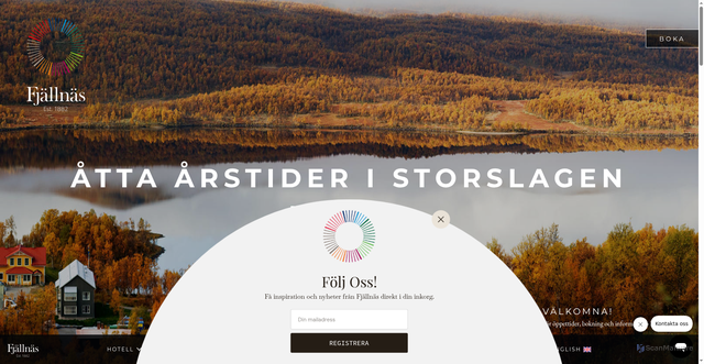 Security scan screenshot of https://fjallnas.se