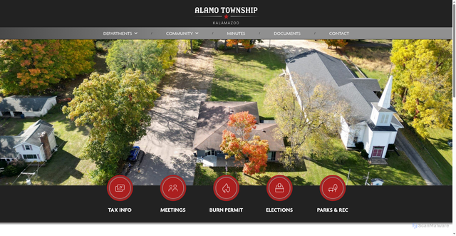 Security scan screenshot of https://alamotownshipmi.gov/