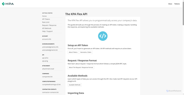 Security scan screenshot of https://api.kpaflexqa.com