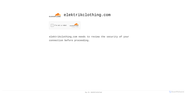 Security scan screenshot of https://elektrikclothing.com