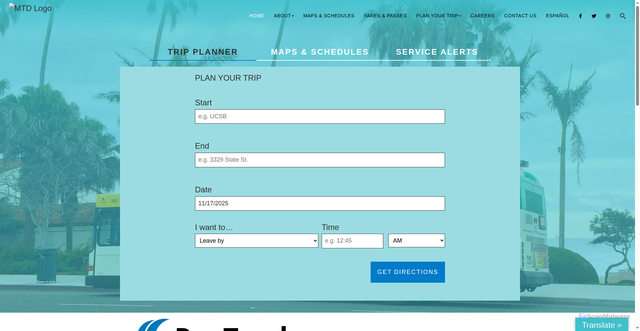 Security scan screenshot of https://sbmtd.gov/