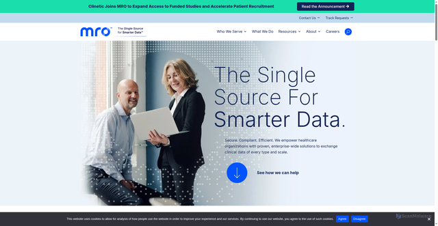 Security scan screenshot of https://mrocorp.com