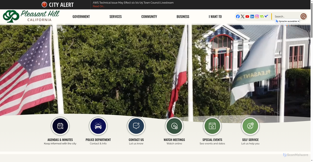 Security scan screenshot of https://phillca.gov/
