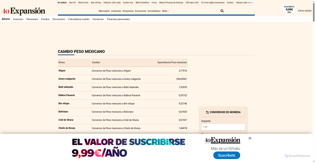 Security scan screenshot of https://www.expansion.com/ahorro/conversor-divisas/cambio_pesomexicano