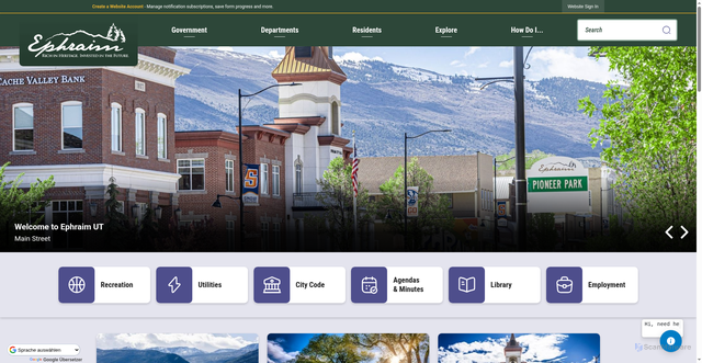 Security scan screenshot of https://ephraim.gov/