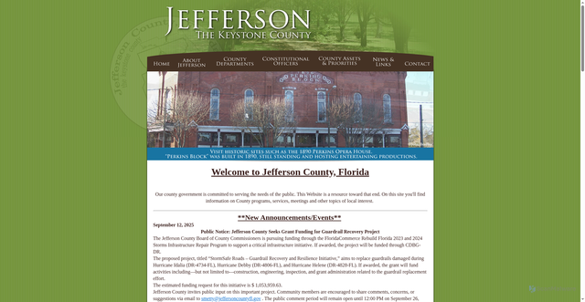 Security scan screenshot of http://www.jeffersoncountyfl.gov/