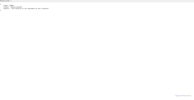 Security scan screenshot of https://mobileauth.pch.com