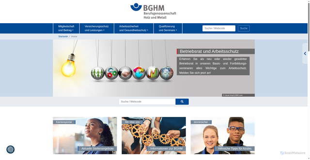 Security scan screenshot of http://www.bghm.de