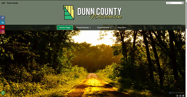 Security scan screenshot of https://dunncountywi.gov/