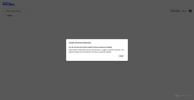 Security scan screenshot of https://dmww.printercloud.com
