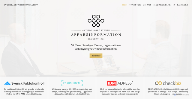 Security scan screenshot of https://affarsinformation.se