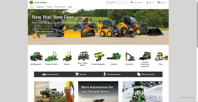 Security scan screenshot of https://www.deere.ca/en/index.html