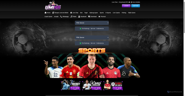 Security scan screenshot of https://xn--w6cjbzgjapfb8fxb6a7c6aaj6escg6cf0f9a5hpbw1khir.net/desktop/game/sports/sbo
