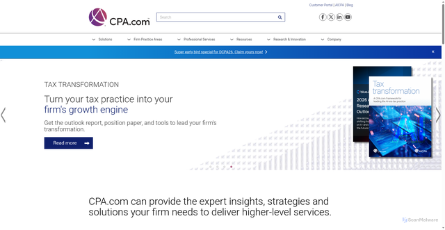 Security scan screenshot of https://marketing.cpa.com