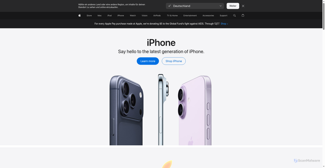 Security scan screenshot of https://statici.icloud.com/