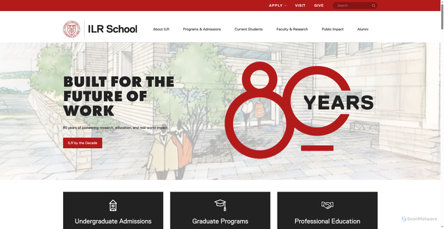 Security scan screenshot of https://ilr.cornell.edu