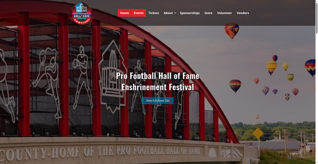 Security scan screenshot of https://www.profootballhoffestival.com/