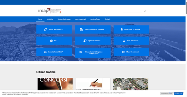 Security scan screenshot of https://www.irsapsicilia.it/?option=com_content&view=article&id=380&Itemid=684