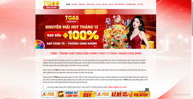 Security scan screenshot of http://tg88-nio.com/