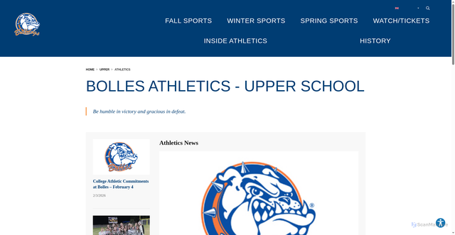 Security scan screenshot of https://www.bolles.org/upper/athletics
