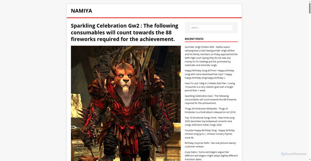 Security scan screenshot of https://yamintas.pages.dev/post/sparkling-celebration-gw2/