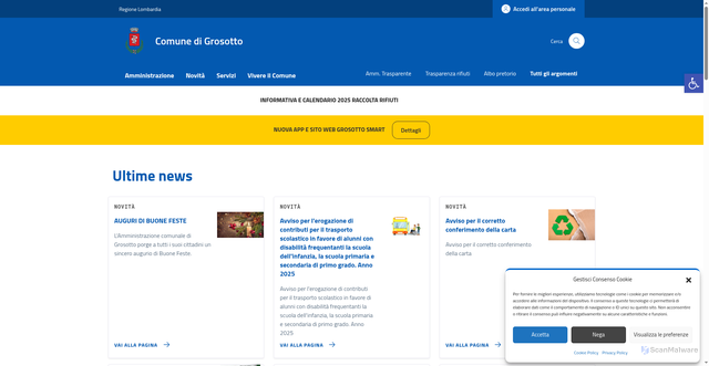 Security scan screenshot of https://comune.grosotto.so.it/