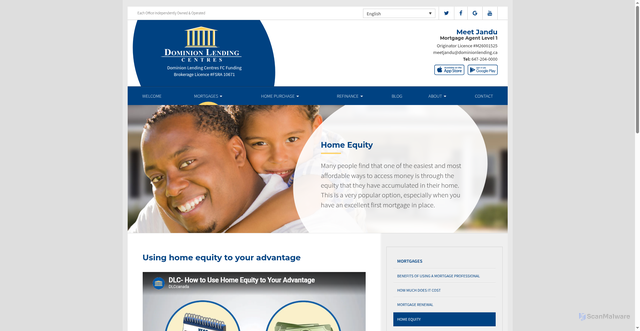 Security scan screenshot of https://mortgagewithmeet.ca/mortgages/home-equity/