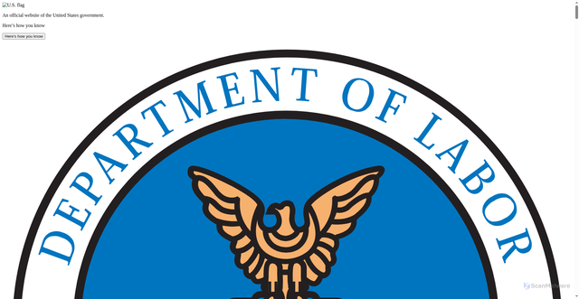 Security scan screenshot of https://www.dol.gov/