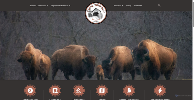 Security scan screenshot of https://keenetownshipmi.gov/