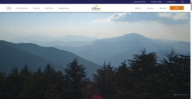 Security scan screenshot of https://oberoihotels.com