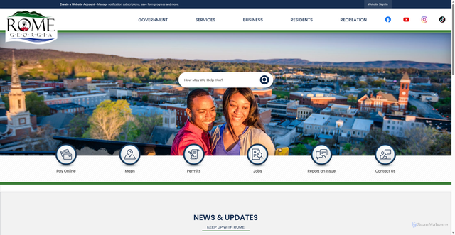 Security scan screenshot of https://romega.gov/