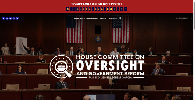 Security scan screenshot of https://oversightdemocrats.house.gov