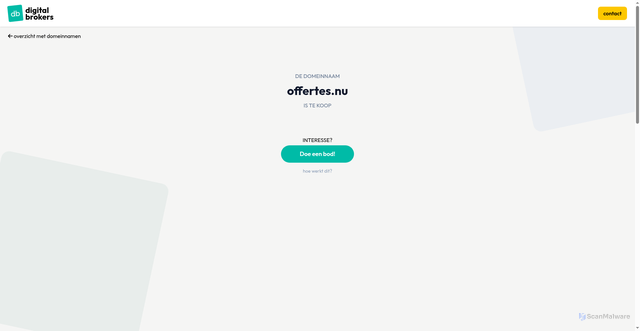 Security scan screenshot of https://offertes.nu