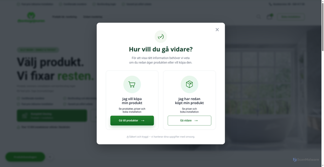 Security scan screenshot of https://montagejouren.se