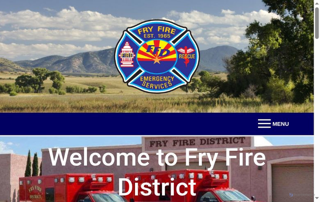 Security scan screenshot of https://www.fryfiredistrictaz.gov/