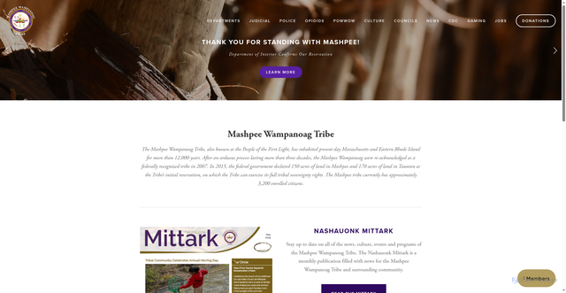 Security scan screenshot of https://mashpeewampanoagtribe-nsn.gov/
